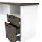 Bestar Norma L-Shaped Desk, Walnut Grey & White 181420-000035 - alternate 9